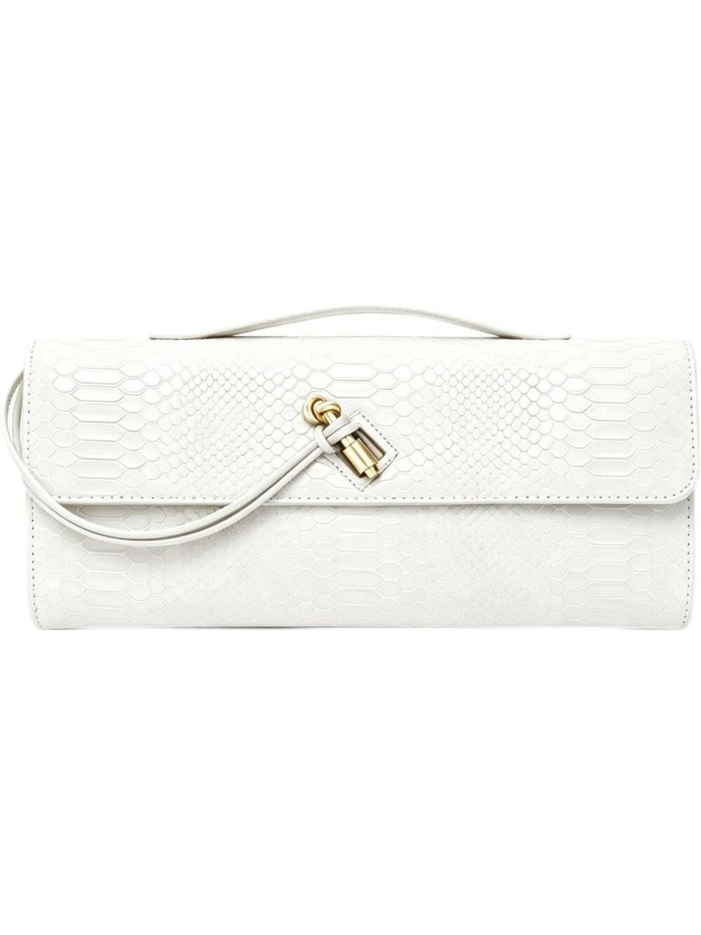 Women's White Snake Print Shining Clutch Purse Formal Crossbody Shoulder Bag